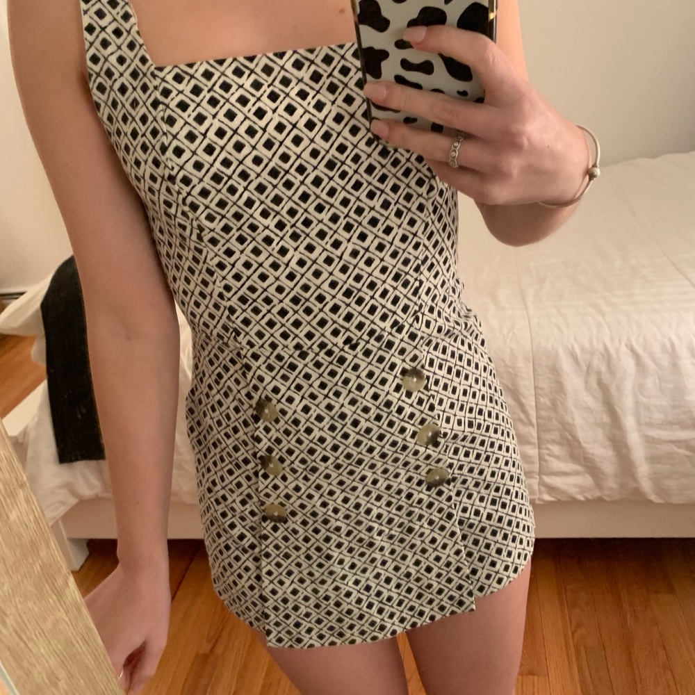 Black and white printed romper from Urban Outfitter’s!